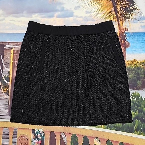 Loft Black Skirt Glittery Size Medium NWT - Picture 1 of 4